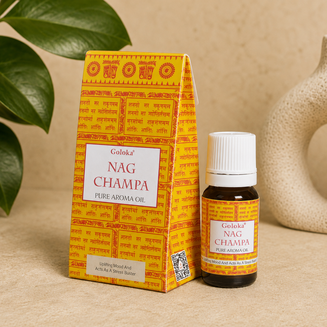 Goloka Nag Champa Pure Aroma Oil (10 ml)