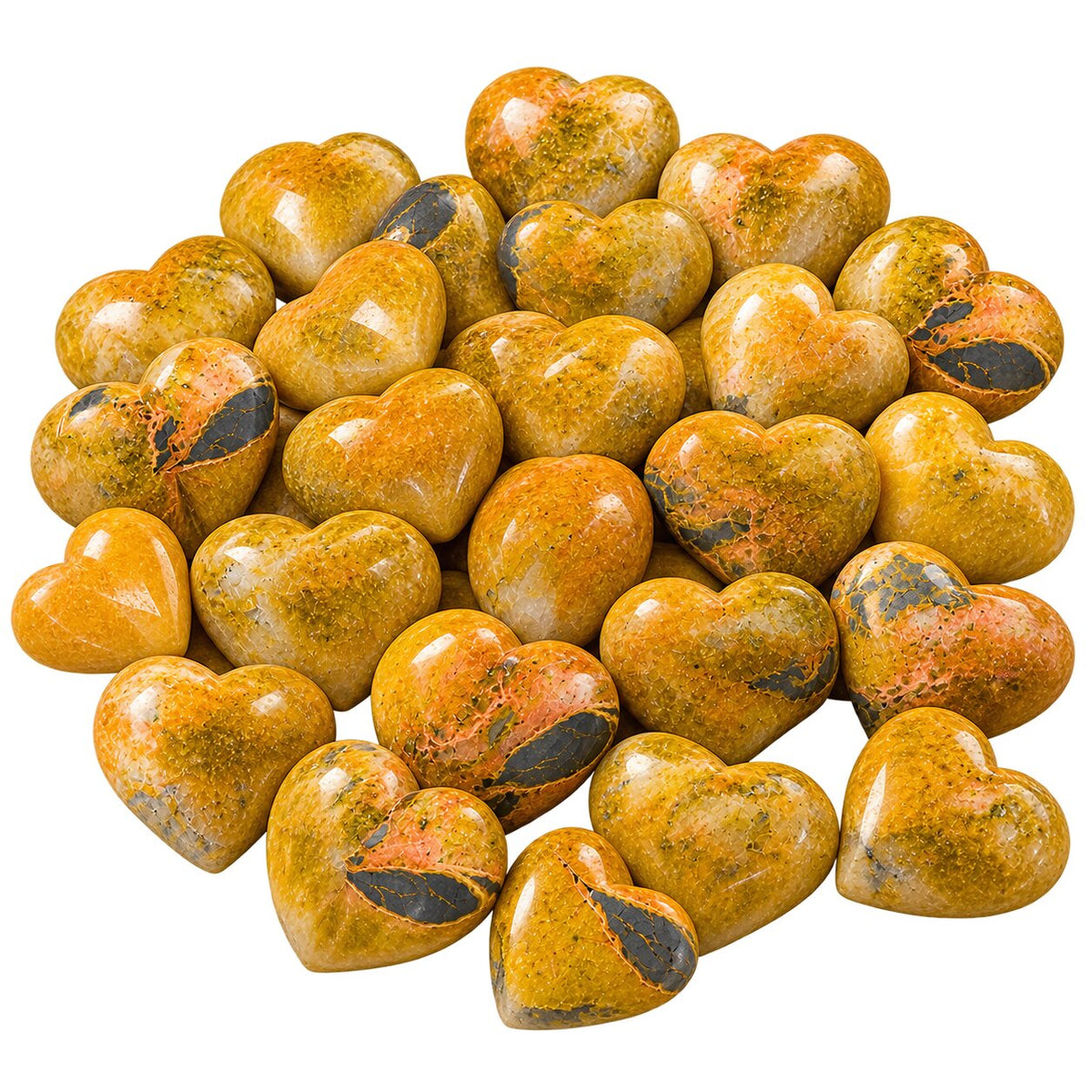 Bumble Bee Jasper Heart - 3.1 inch
