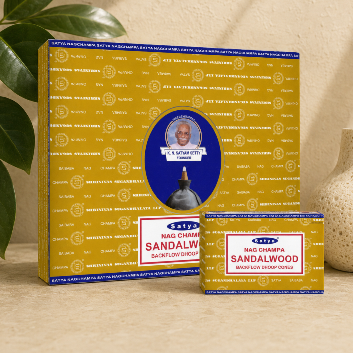 Satya Sandalwood Dhoop Backflow Cones (10 Cones)