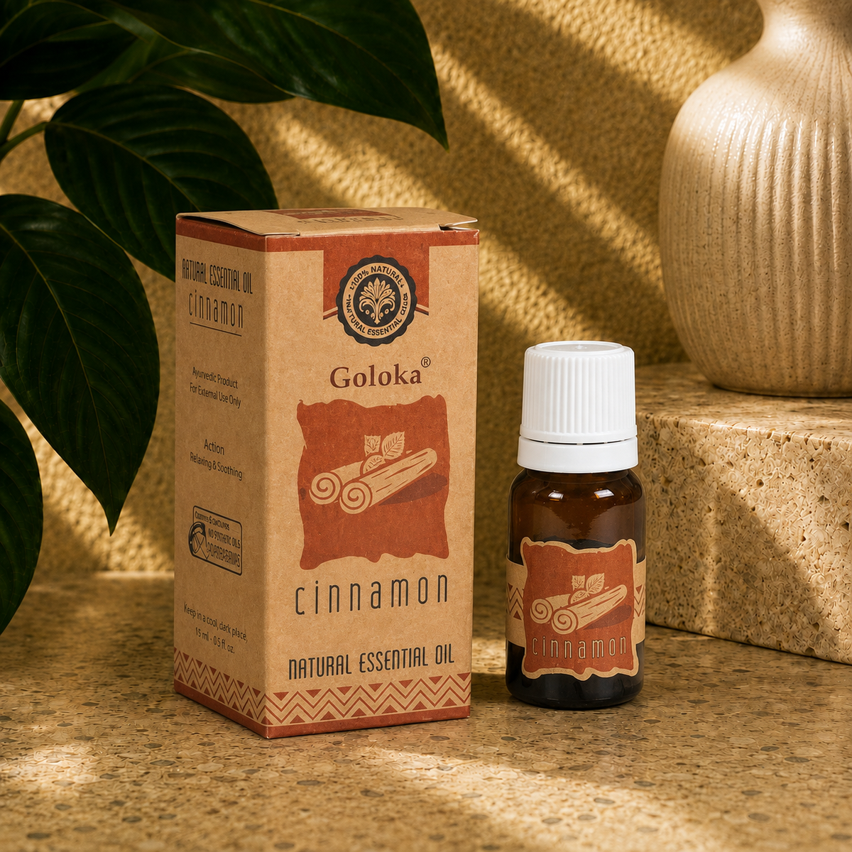 Goloka Cinnamon Natural & Undiluted Essential Oil (10 ml)
