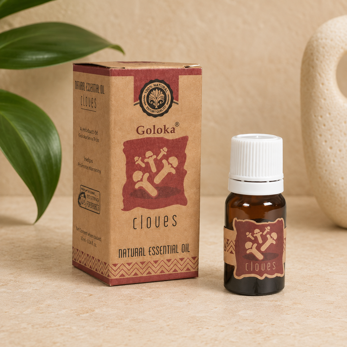 Goloka Clove Natural & Undiluted Essential Oil (10 ml)