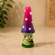 Mushroom Man Hand-Painted Stick and Cone Burner - 11 inch