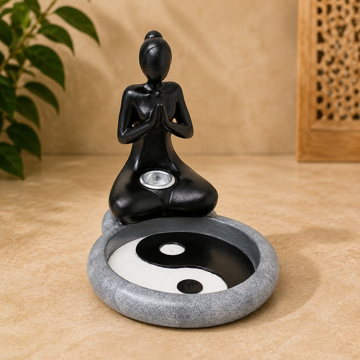 Fujima Yin Yang Yoga Backflow Incense Burner (5.5 in)
