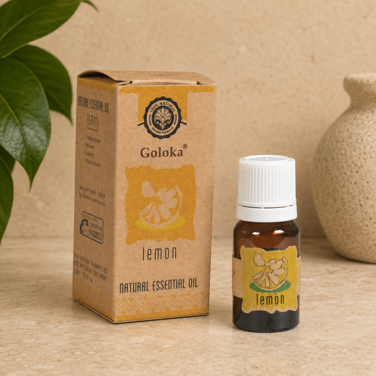 Goloka Lemon Natural & Undiluted Essential Oil (10 ml)