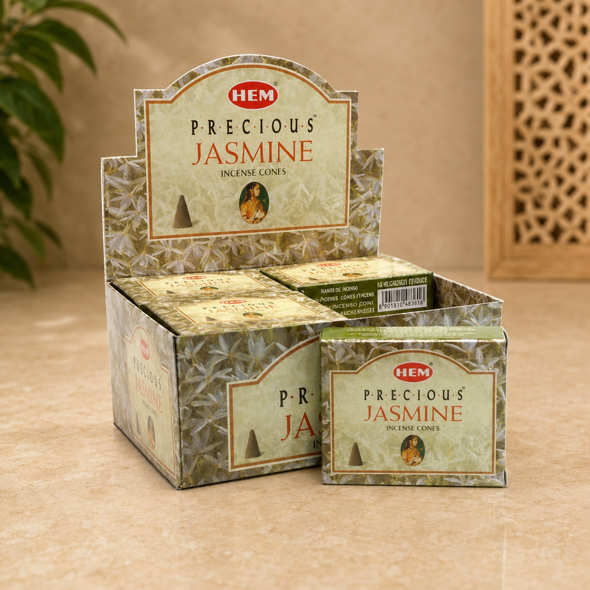 HEM Precious Jasmine Incense Cones (10 Cones)