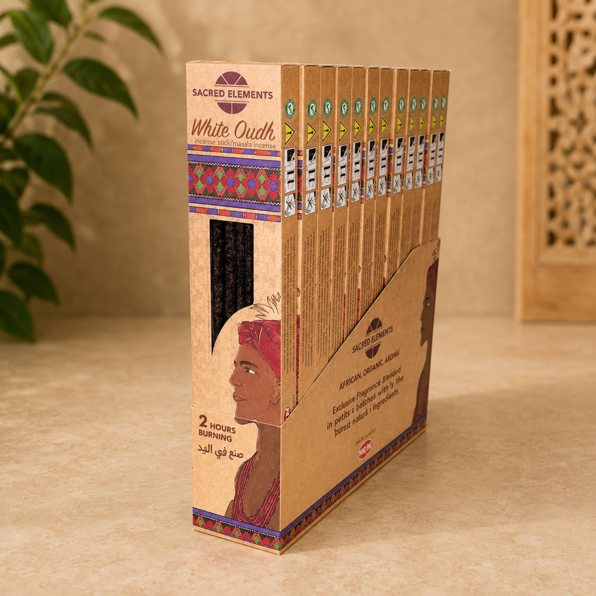 Sacred Elements White Oudh Hand-Rolled Masala Incense Sticks (15g)
