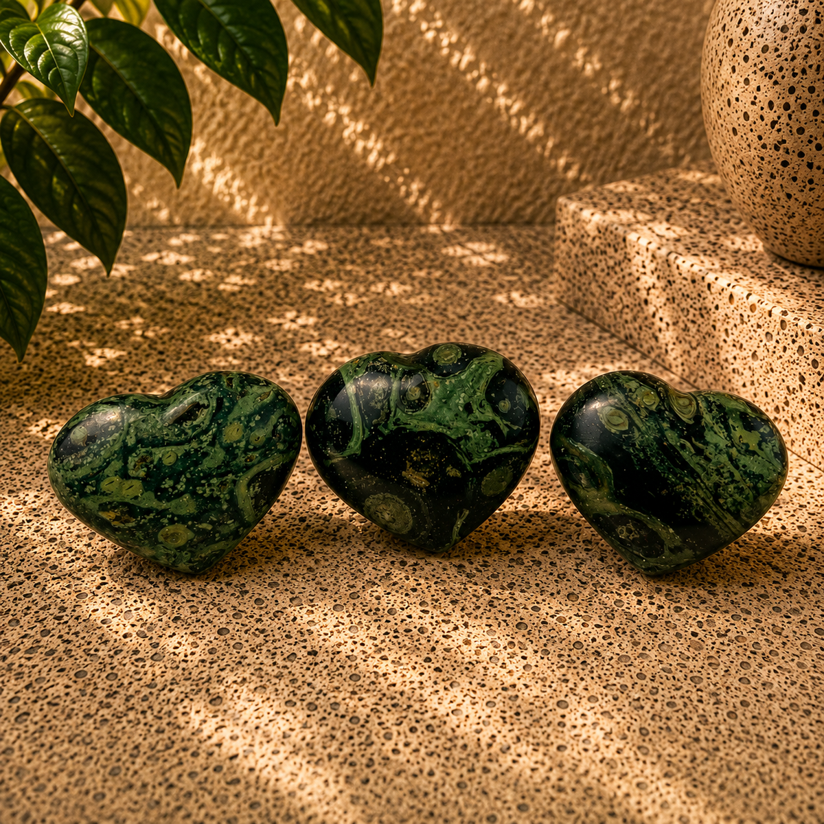 Kambaba Jasper Heart - 1.3-1.4 inch
