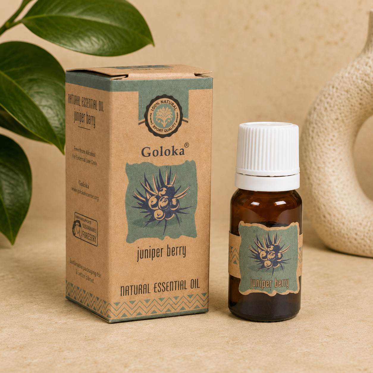 Goloka Juniper Berry Natural & Undiluted Essential Oil (10 ml)