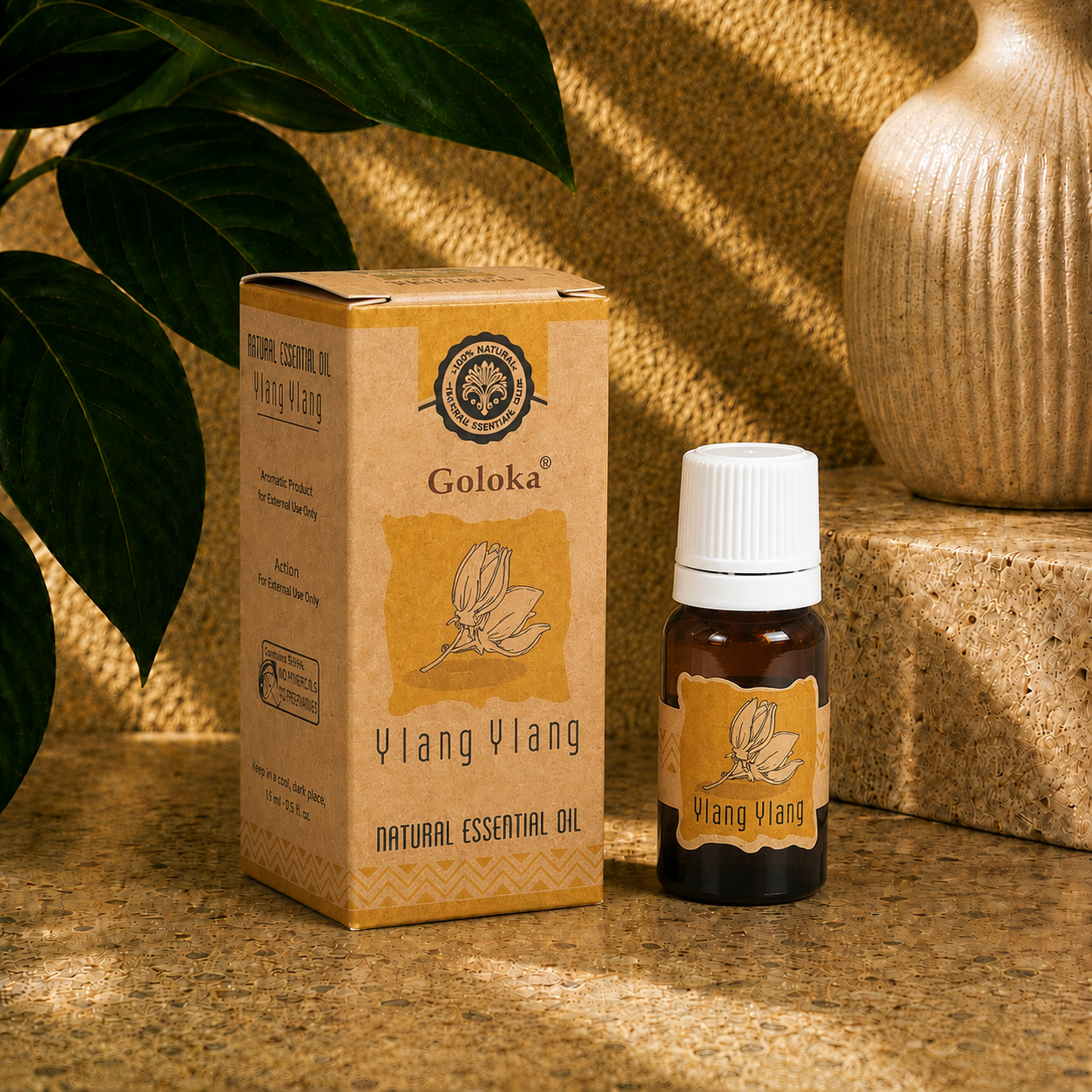 Goloka Ylang Ylang Natural & Undiluted Essential Oil (10 ml)