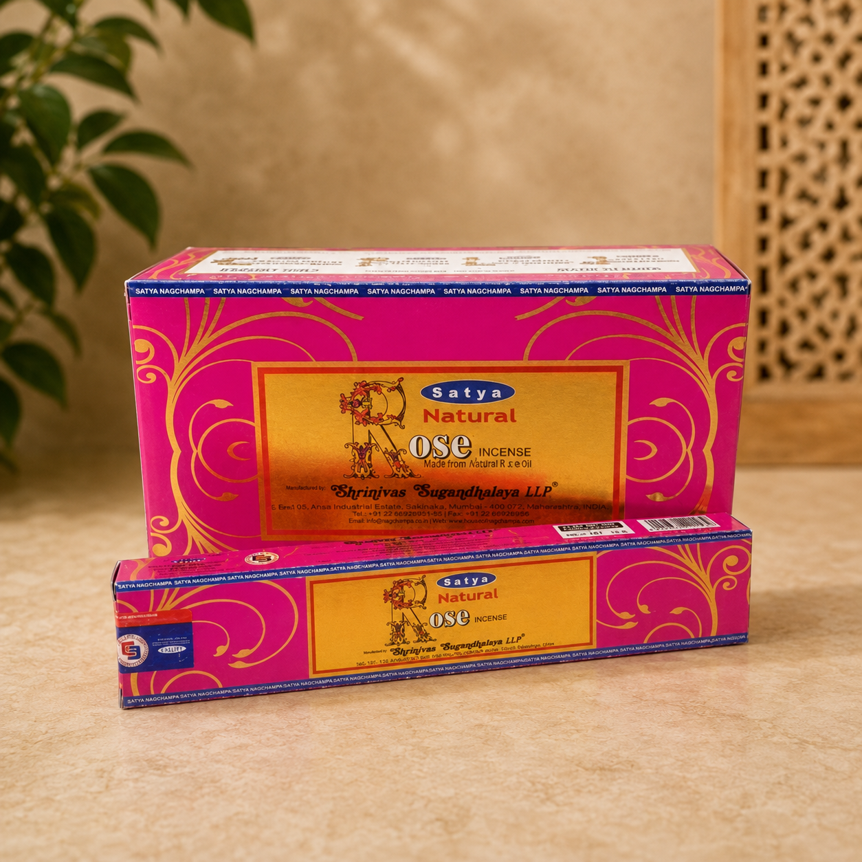 Satya Natural Rose Incense Sticks (15 g)