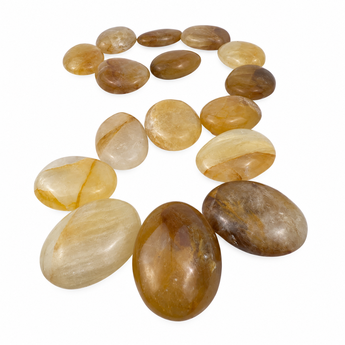 Golden Healer Quartz Palm Stone - 1.5-2.0 inch