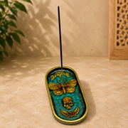 Death Moth Hand-Painted Incense Burner - 6.75 inch