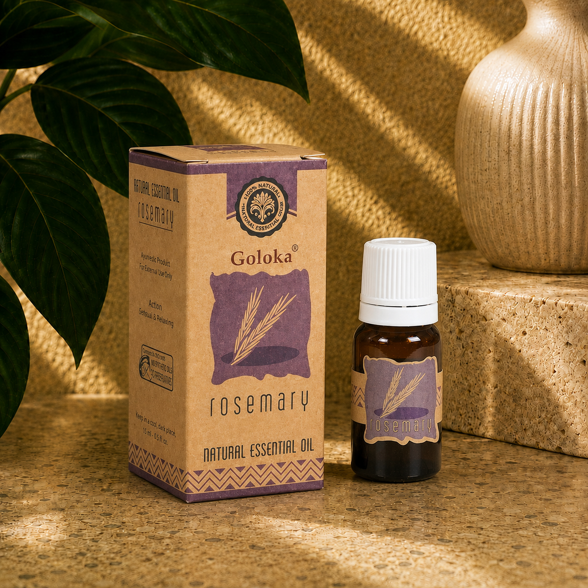 Goloka Rosemary Natural & Undiluted Essential Oil (10 ml)