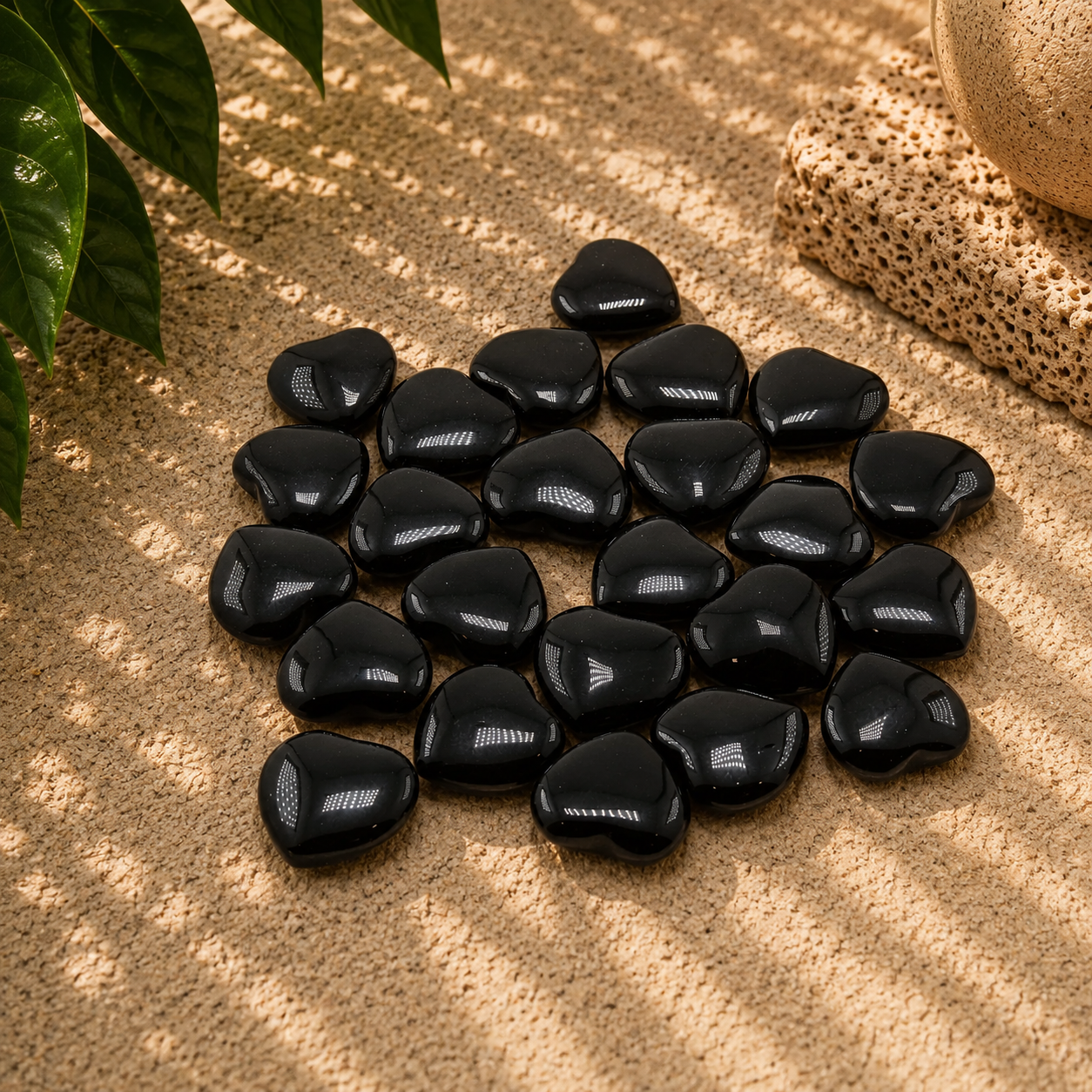 Black Obsidian Heart - 1 inch