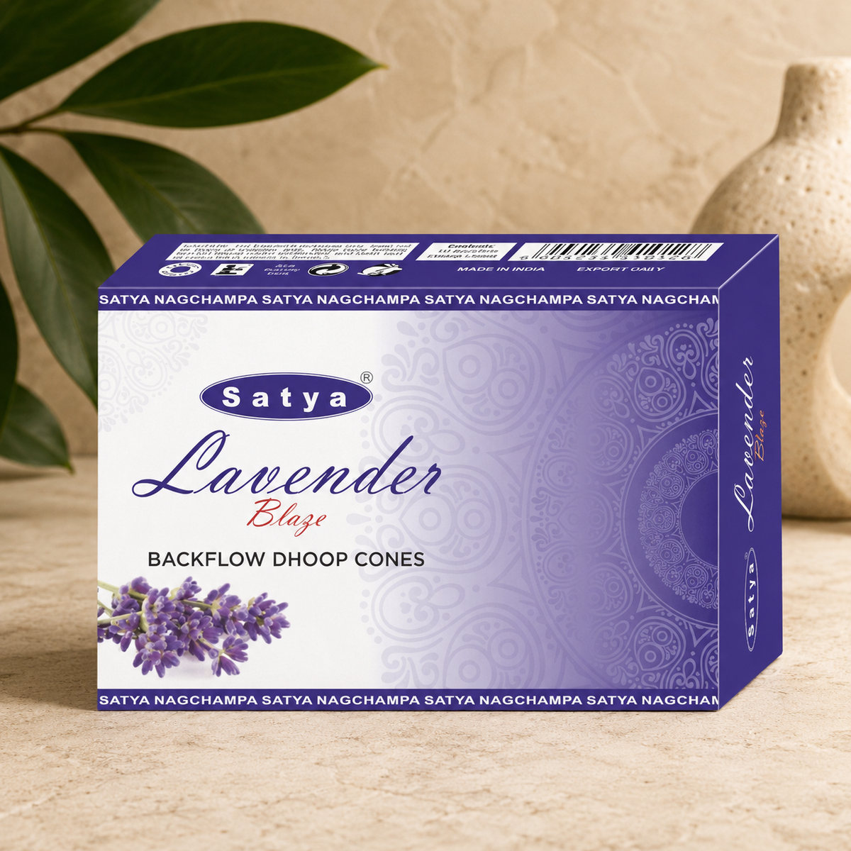 Satya Lavender Dhoop Backflow Cones (10 Cones)