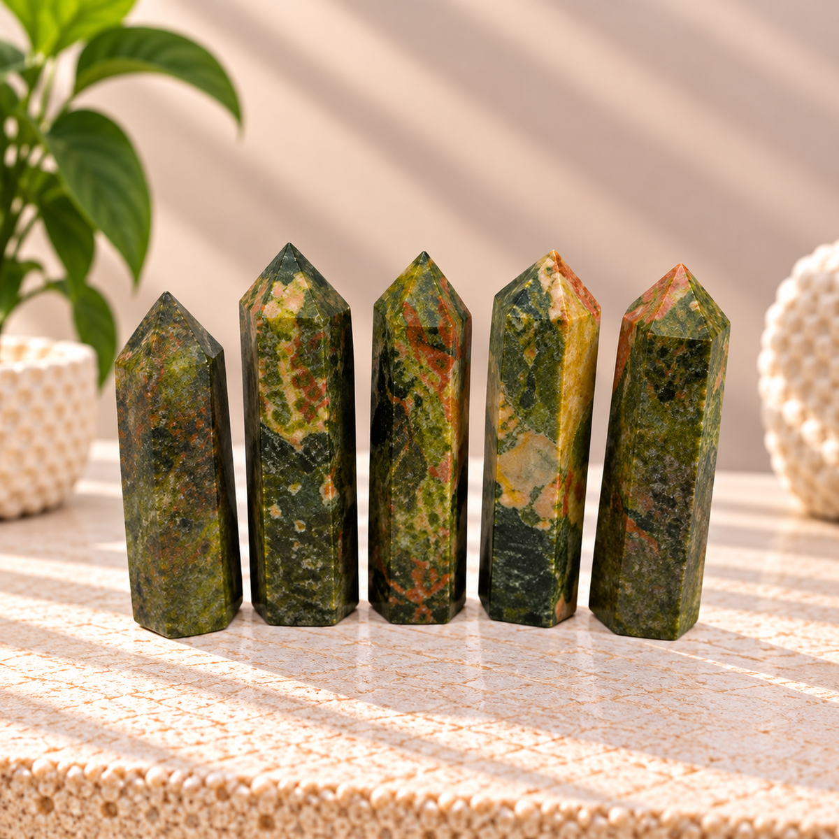 Dragon Blood Jasper Crystal Tower - 3-3.5 inch