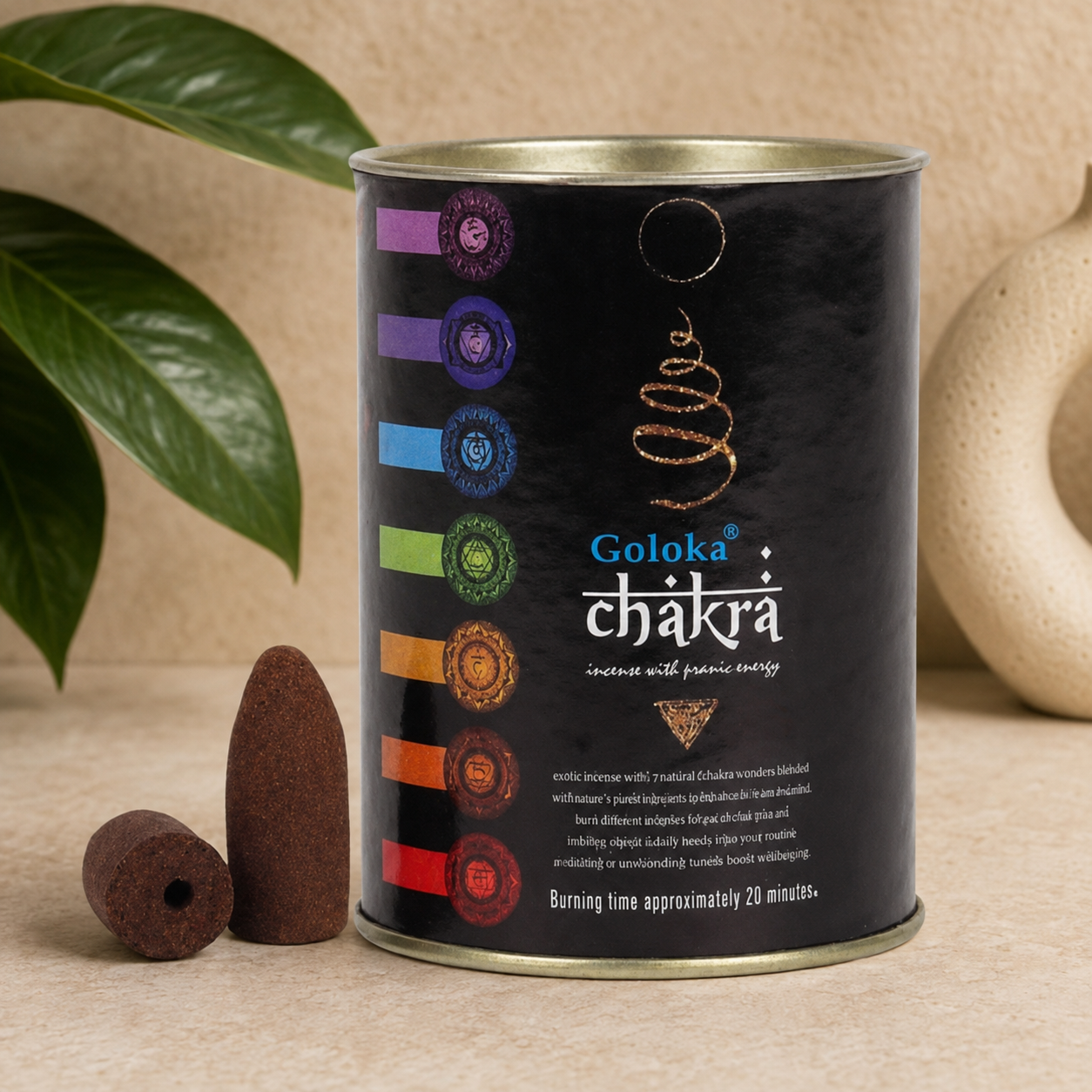 Goloka Chakra Backflow Cones (24 Cones)