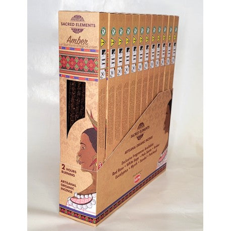 Sacred Elements Amber Hand-Rolled Masala Incense Sticks (15g)