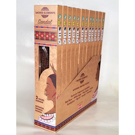 Sacred Elements Sandal Hand-Rolled Masala Incense Sticks (15g)