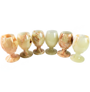 Green Onyx Wine Glass Cup - 4.75 Inch