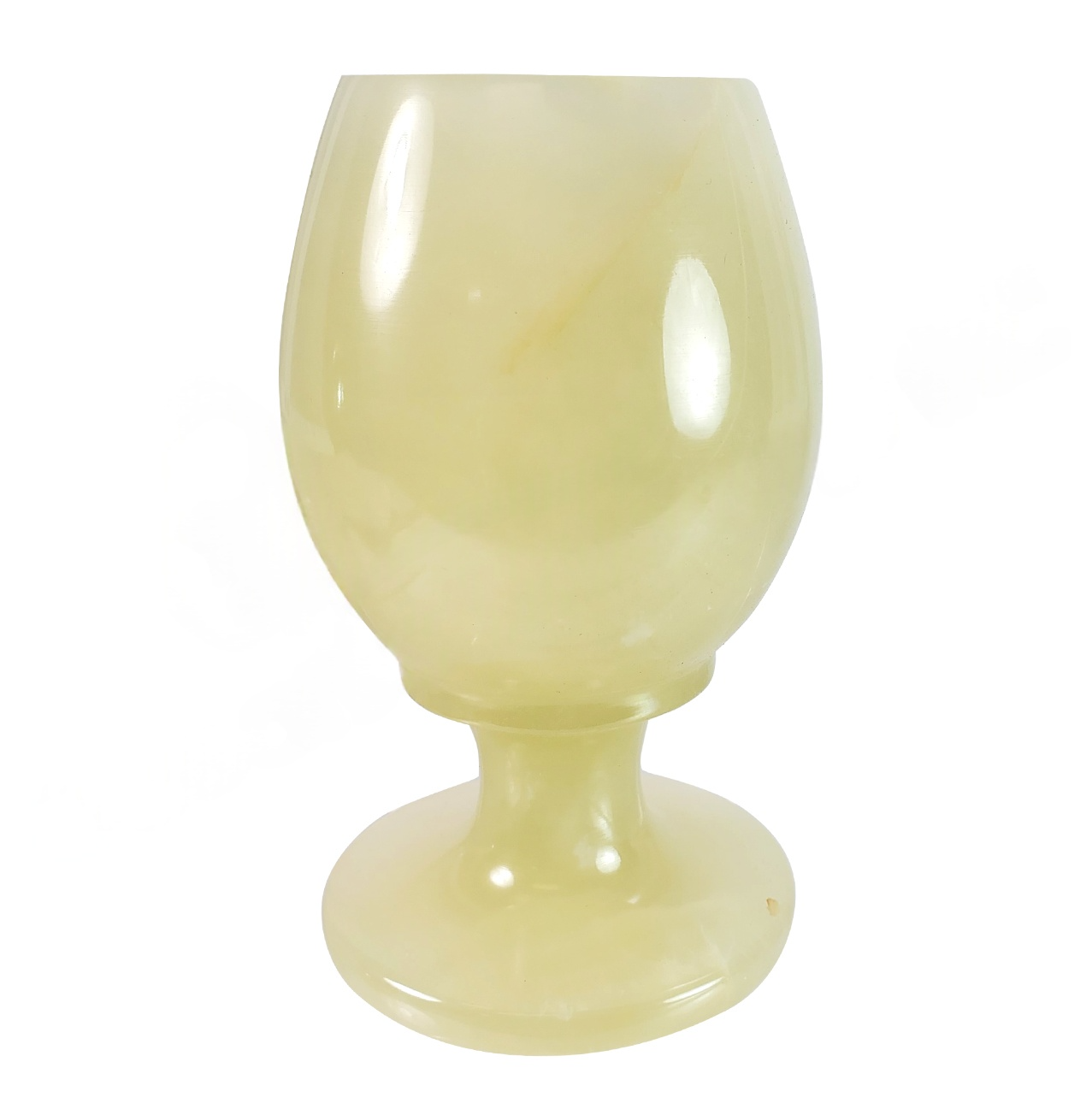 Green Onyx Wine Glass Cup - 4.75 Inch