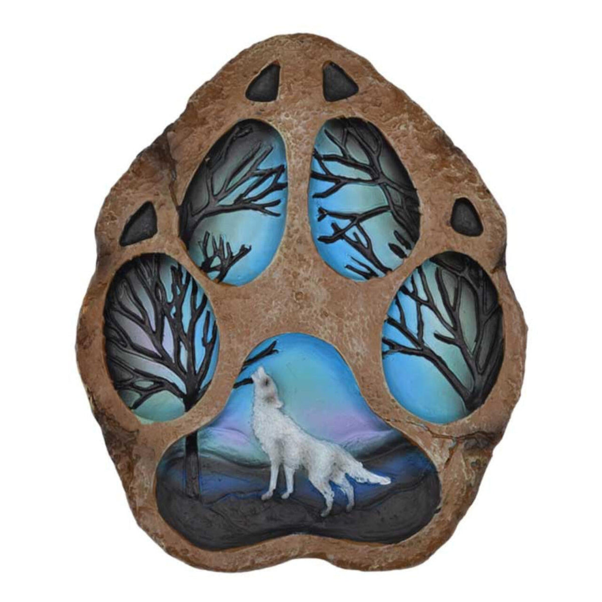 Wolf Paw Hand-Painted Incense Stick Burner - 6 inch